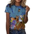 thumbnail image 3 of Scooby Doo Womens T-shirts Crewneck Shirts Blouse Short Sleeve Tee Shirts Girls Tops S, 3 of 8