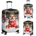 thumbnail image 2 of Happy New Year 2026 Bulldog Holiday Balloons Party Snow Travel Luggage Cover Dog Lover Gifts Idea Suitcase Dust Protective Decor - 13018, 2 of 5
