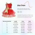 thumbnail image 7 of Zaldita Kids Girls Christmas Costume Ms.Santa Dress Sequined Ballet Tutu Dress Figure Ice Skating Red 6, 7 of 7
