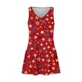 thumbnail image 5 of WEANT 4th of July Patriotic Dresses American Flag Dress Sundress Flag Red 3XL, 5 of 9