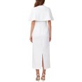 thumbnail image 3 of Conjunto de vestido formal de mujer INSPIRE CHIC, elegante vestido de cóctel para invitadas de boda, 2 piezas con capa, blanco, 3 of 6