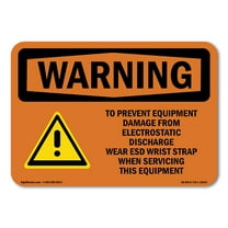 OSHA WARNING Sign - To Prevent Equipment Damage With Symbol | Decal | Protect Your Business, Work Site, Warehouse & Shop Area | Made in the USA