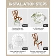 thumbnail image 4 of Watercolor Floral Sage Green Chairs Seat Covers for Dining Room Chairs Covers Set of 4, Stretch Chair Seat Slipcovers Protector Removable Washable Chair Cover for Kitchen Office Botanical Ink Printing, 4 of 6
