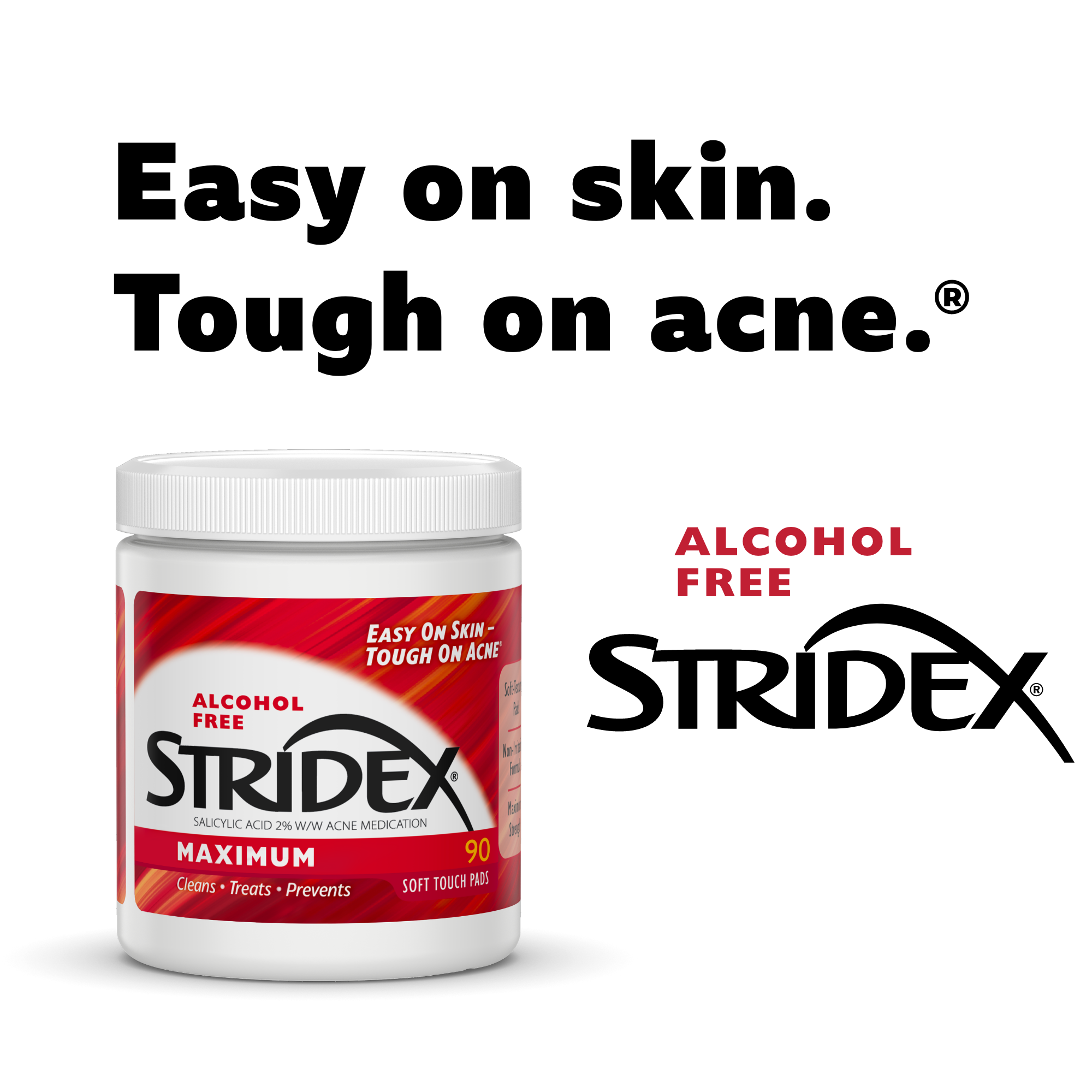 Stridex Medicated Acne Treatment Pads, Maximum Strength 2.0% Salicylic Acid, 90 Ct - image 5 of 13