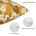thumbnail image 3 of Pofeuu White Floral and Butterflies Print Double-sided plush pillowcase Square Throw Pillow Covers Pillows Cover for Living Room Bedroom Sofa Couch Cushion Cover（No pillow core）-12"x12", 3 of 7