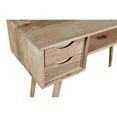 thumbnail image 4 of Cyril 45 Inch 4 Drawer Mango Wood Home Office Study Desk, Open Shelf, Angled Legs, Oak Brown- Saltoro Sherpi, 4 of 6