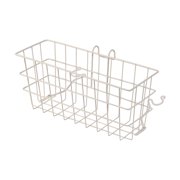 DMI Snap-On Walker Basket for Seniors, Clip-On Basket for Folding Walker, Walker Attachments for Rollator Walker, White