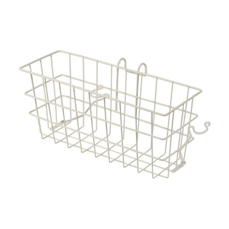DMI Snap-On Walker Basket for Seniors, Clip-On Basket for Folding Walker, Walker Attachments for Rollator Walker, White