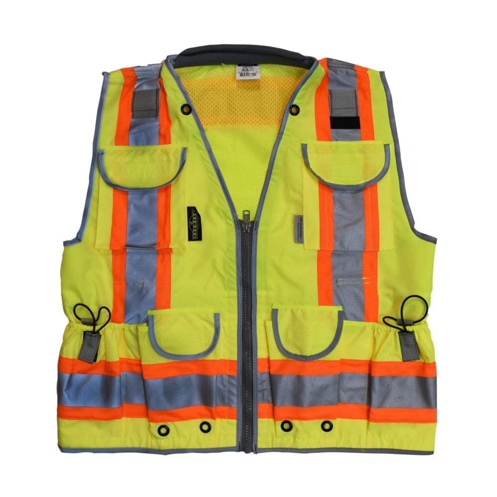 Radians SV55-2ZGD Class 2 Woven Two Tone Green Engineer's Safety Vest