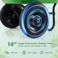 thumbnail image 2 of Topcobee 2 Tire Heavy-Duty Dolly Utility Cart Wheelbarrow Garden Cart, Rolling Garden Cart Stool-Light Green, 2 of 7