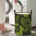 thumbnail image 5 of Naloa Tropical Palm Leaves Fern Leaf Large Laundry Basket Waterproof Round Collapsible Storage bin with Handles for Hamper Kids Room,Toy StorageMedium, 5 of 6