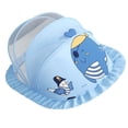 thumbnail image 2 of Tienda de campaña con mosquitera para bebés, portátil, sin fondo, transpirable, plegable, para que los niños duerman, color azul, 2 of 12