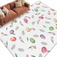 thumbnail image 6 of Easter Area Rug 5x8 Washable Rug Non Slip Spring Colorful Eggs Tulip Flowers Leaf Plant Large Area Rug Soft Stainresistant Indoor Floor Carpet for Living Room Bedroom Home Office Dining Room Nursery, 6 of 8