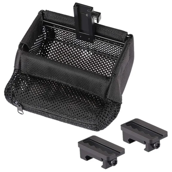 Universal Brass Catcher Bag Shell Catcher, Heat Resistant Mesh and Two Picatinny Rail Mounts for Outdoor Range Shooting, Field Activities