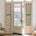 thumbnail image 2 of Green Boho Flower Window Privacy Film, Spring Watercolor Country Floral Plant Static Cling UV Sun Blocking Heat Control Window Tint Day and Night, Non-Adhesive One Way Privacy Cover 17.7''x78.7'', 2 of 7