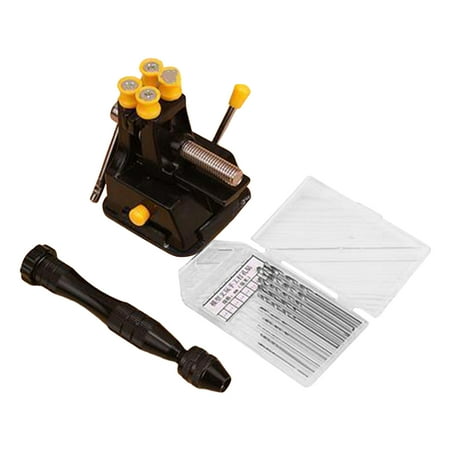 

GoFJ Hand Drill Mini High Precision Time-saving DIY Hand Tools Stainless Steel Manual Twist Drill Chuck Clamping for Woodworking