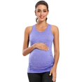 thumbnail image 4 of Uniexcosm Women's Maternity Tank for Pregnancy Workout Yoga Sleeveless Tops, 4 of 6