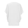 thumbnail image 4 of Zpanxa Casual Zip-Up Top for Women Short Sleeve V-Neck Solid Color Tee Relaxed Fit Everyday Comfort Blouse, 4 of 8