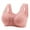 Pink, variant on Bras for Women Full Coverage Lace Front Button Shaping Cup Adjustable Shoulder Strap Large Size Comfortable Push Up Bra