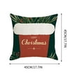 thumbnail image 3 of Zawou 4-Piece Christmas Pillow Covers Set with Red Snowflake Embroidery, Soft Cotton Cushion Cases for Sofa, Couch, Bedroom and Holiday Parties 18x18 Inch, 3 of 7