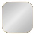 thumbnail image 2 of Kate and Laurel Rollo Midcentury Modern Rounded Square Mirror, 24 x 24, Gold, Decorative Metal Framed Mirror With Radius Corners, 2 of 8