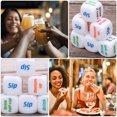 thumbnail image 3 of MasteelfCA 12Pcs 2CM English Drinking Game Dice Creative Entertainment Dice (Random Color), 3 of 9