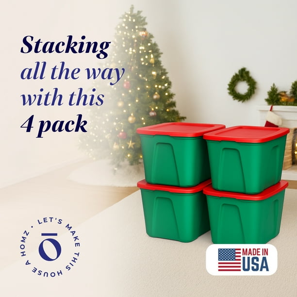 HOMZ 18-Gallon Storage (4) | Storage trunks - Walmart Business