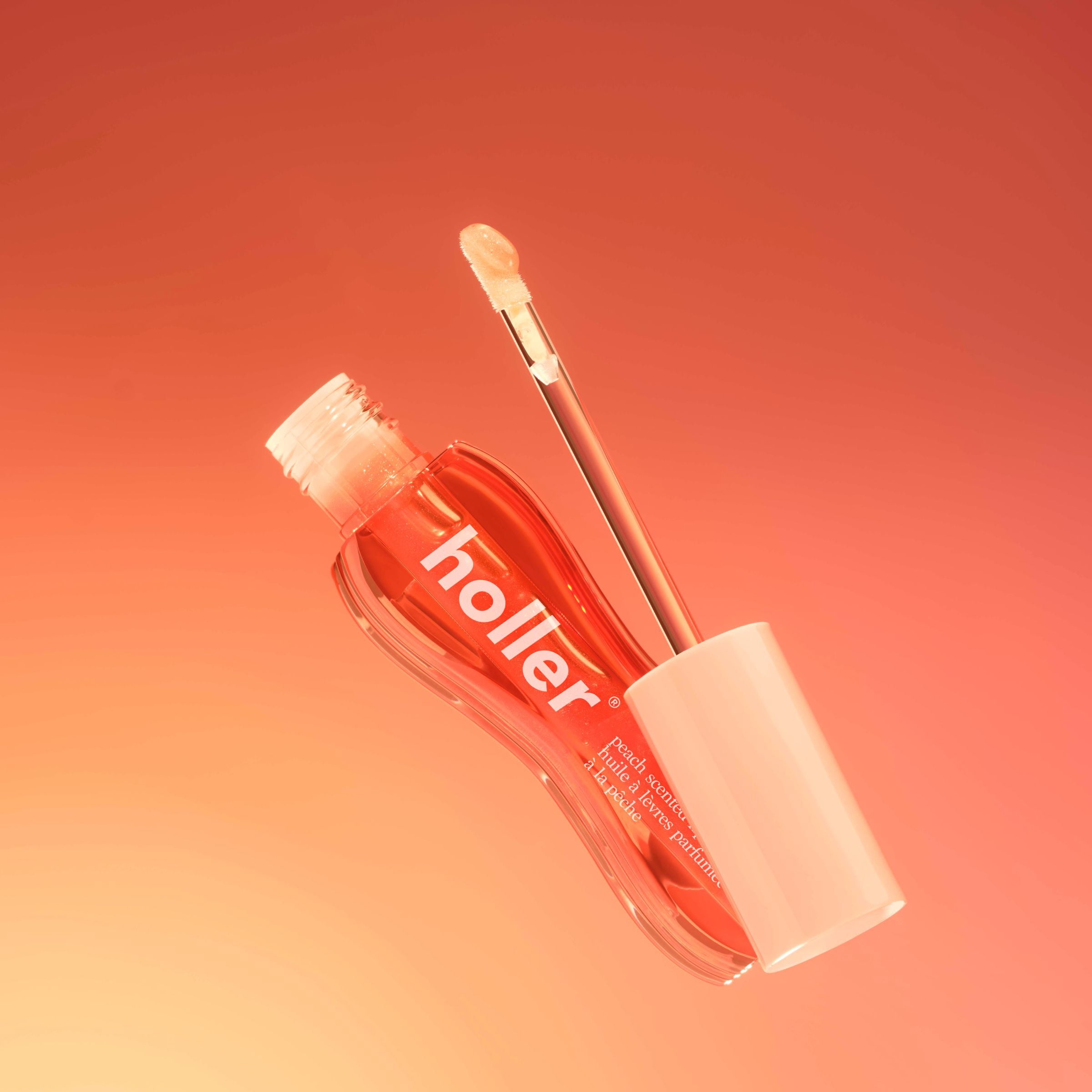 Holler Hypa Lip Oil So Peachy Peach Scented Lip Oil, 0.13 Fl Oz