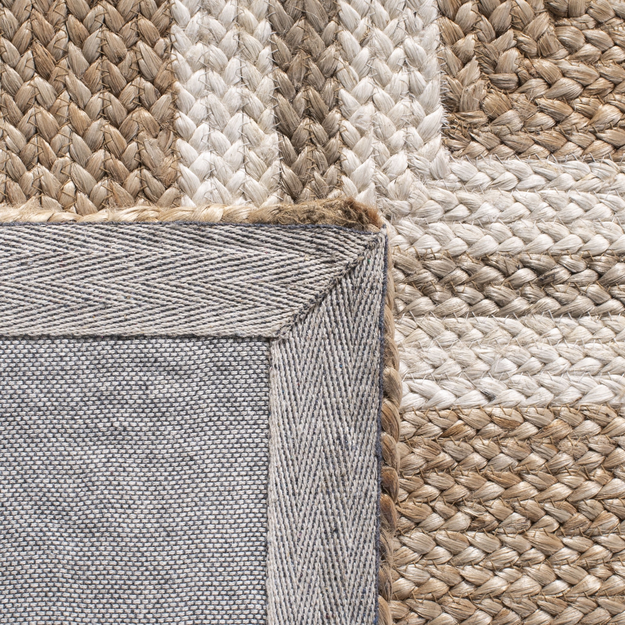 SAFAVIEH Natural Fiber Asia Geometric Area Rug, Natural/Ivory, 8' x 10'