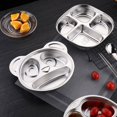 thumbnail image 4 of Nonrust Steel Toddler Plates Set Of 2 Unbreakable Dishware For Children Smooth Finishes Easy To Cleaning Durable Design For School Lunch Home Meals, 4 of 15