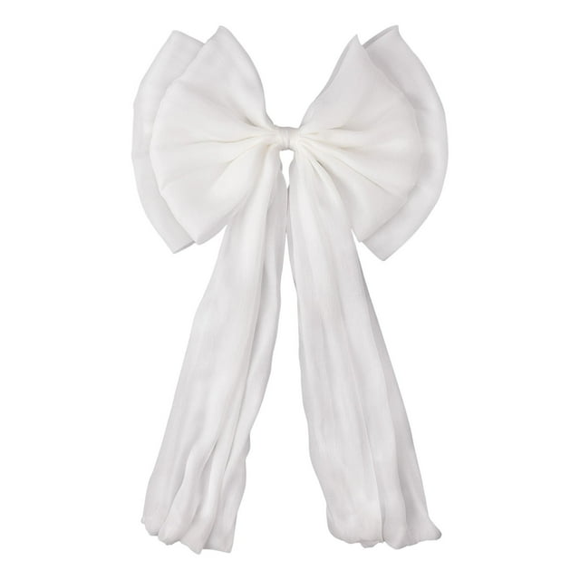 Aodebiao Oversized Christmas Bow Decorations, Large Double Layer Satin Ribbon Bows for Tree Topper, Mantel, Garland, Wreath, Staircase, Banister, Porch, Holiday Party and Wedding Decor