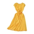 thumbnail image 2 of Robes pour Femmes 2024 Été Jupe Oversize Mi-Longue Robe à Manches Courtes avec Pois Robe Plissée Rabais de 50 % Liquidation!, 2 of 3