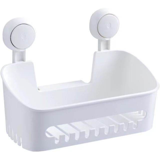 Carrito de ducha de esquina con ventosa, sin taladrar, cesta extraíble para carrito de ducha, fuerte succión, estante de ducha para baño, resistente al agua, antioxidante, organizador de almacenamien