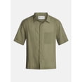 thumbnail image 6 of No Boundaries Boxy Fit Ripstop Shirt with Short Sleeves, Men's XS-5XL, 6 of 6