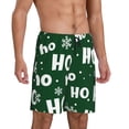 thumbnail image 2 of Balery Ho Ho Ho A Pantalones cortos de pijama de punto de algodón para hombre con cinturilla y bolsillos-X-Large, 2 of 6