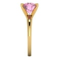 thumbnail image 3 of Clara Pucci 14K Yellow Gold 2.5ct Pink Solitaire Ring for Women, 3 of 8