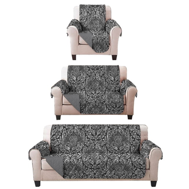 Juego de Protector Cubre Sala Doble Vista Capitonado, Incluye: Protector de Sofá, Love Seat y Sillón Individual. TRUJILLO