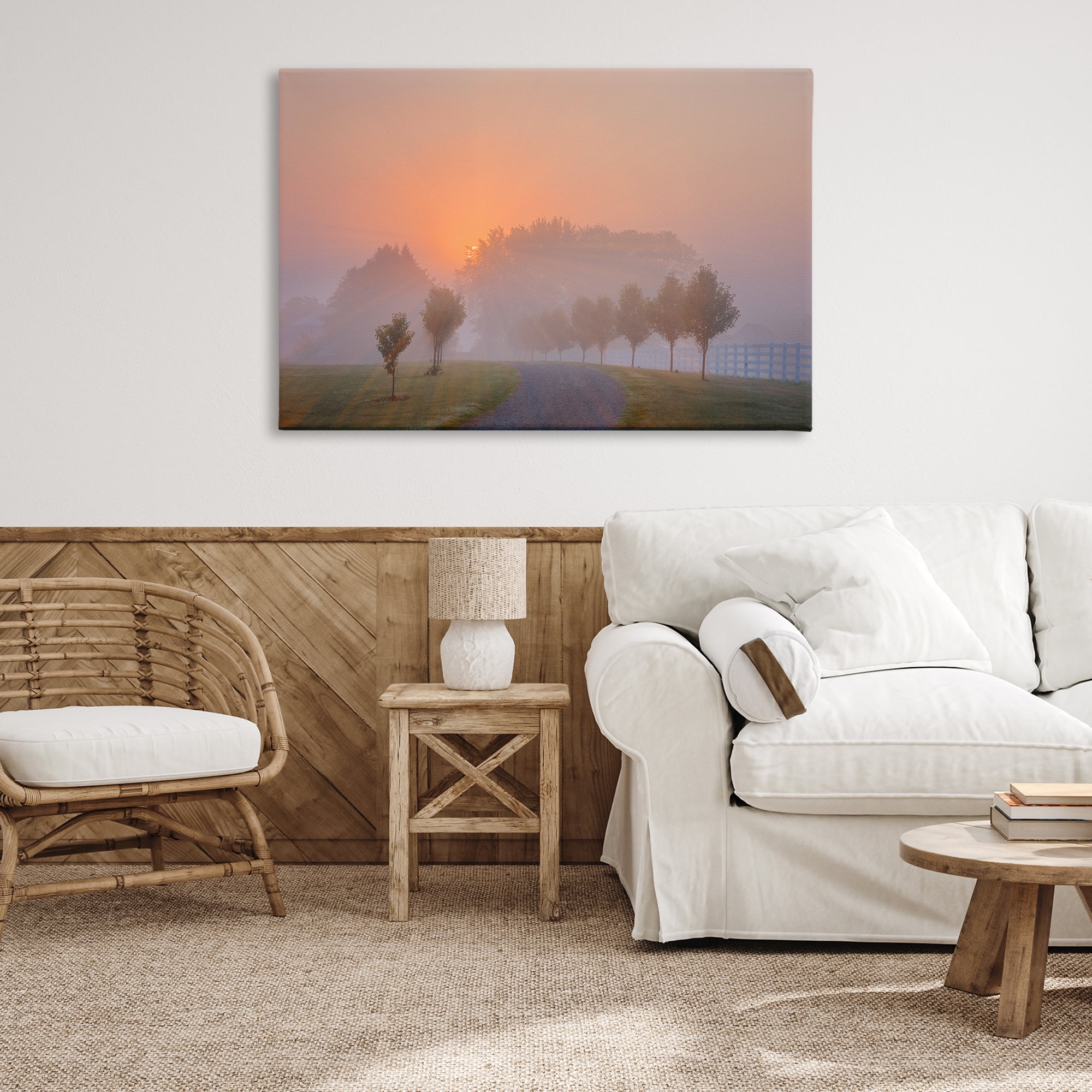 Stupell Industries Grove Path at Sunset Landscape & Nature Photography Wrapped Canvas Art Print Wall Art, 45 x 30