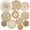 Bohemian, variant on Round Hanging Bulrush Wicker Wall Basket Decor Bohemian Set of 11 for Rustic Home Living Room