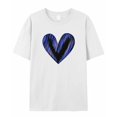 thumbnail image 5 of T Shirts for Women Short Sleeve Cotton Crewneck T-Shirt, Purple Black Heart Cartoon Tee Tops Casual Basic T-Shirts, XS-5XL White S, 5 of 7