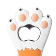 thumbnail image 5 of Abridor de botellas magnético con forma de pata de gato para amantes de la cerveza. A rayas blancas. ¡Apto para el frigorífico! Diversión felina en 3D, 5 of 5