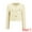 Beige, variant on Women's Tweed Short Jacket Crewneck Cropped Blazer M Black