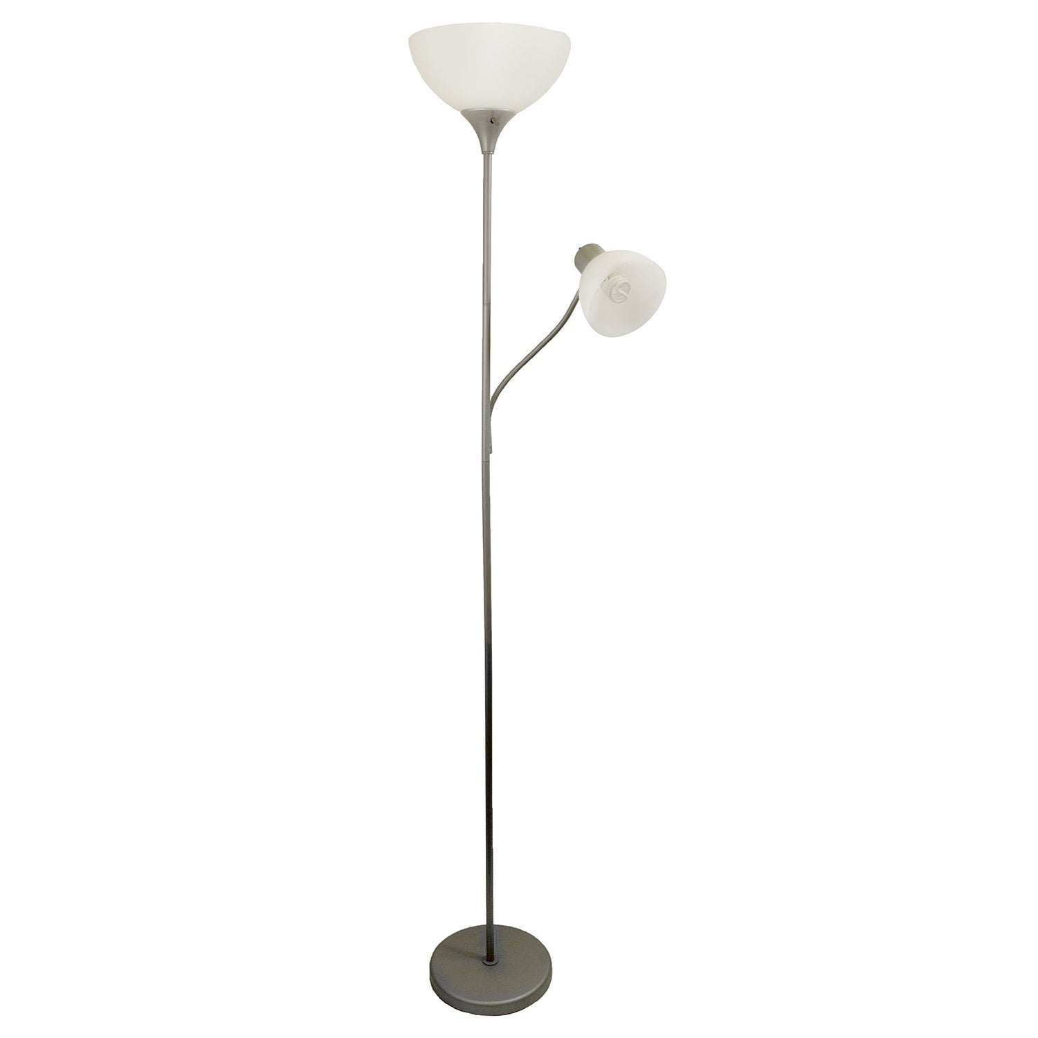 Simple Designs Lf2000 Slv Floor Lamp With Reading Light Silver A Simple Designs Lf2000 Slv Floor Lamp