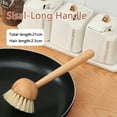 thumbnail image 7 of Sisal Dish Cleaning Brush Pot Vegetable Fruit Brush Confortable Rubberwooden Grip Kitchen Dish-Washing Cleaning Scrubbers (Long Handle), 7 of 7