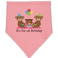 thumbnail image 2 of Inktastic Twins 1st Birthday Bears Baby Bandana Bib, 2 of 4