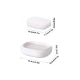 thumbnail image 3 of Double Layer Soap Box with Drainage Tray, Plastic Soap Dish for Bathroom Countertop, Waterproof Soap Saver with Collection Tank for Shower Kitchen Sink Organization, 3 of 8