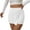 White, variant on ABATAB Skort Skirts for Women Comfy Ribbed Casual High Waist Outdoor Skorts Lightweight Going out Party Shorts