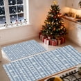 thumbnail image 4 of Blue Gray Snowflake Kitchen Mat Set of 2, Non Slip Rubber Backing Absorbent Kitchen Rugs 17"x28" and 17"x48", Washable Low Profile Runner Rug for Kitchen Sink Laundry Room, Winter Decor, 4 of 6