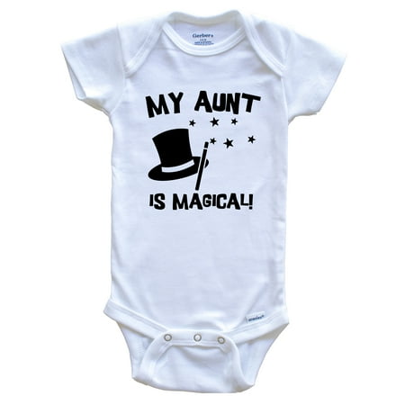 

My Aunt Is Magical Magician Niece Nephew One Piece Baby Bodysuit