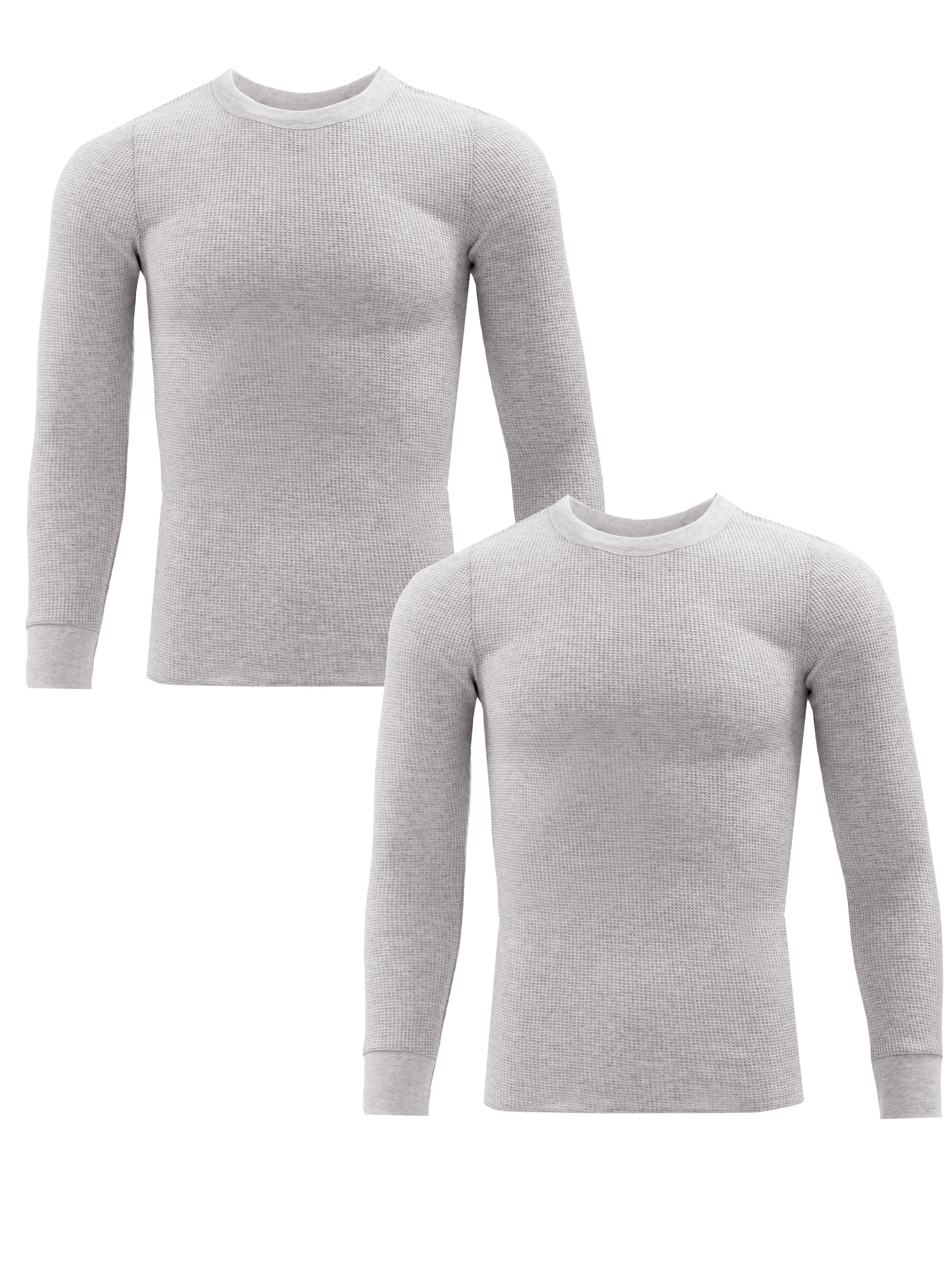 Fruit of the Loom Men's Thermal Waffle Crew Top, 2-Pack, Sizes S-5XL